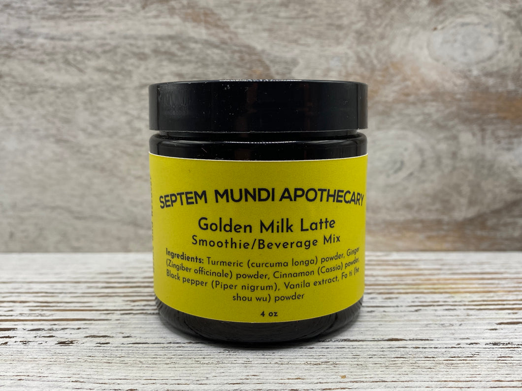 Golden Milk Latte Smoothie Beverage Mix Relax Recover - Septem Mundi Apothecary