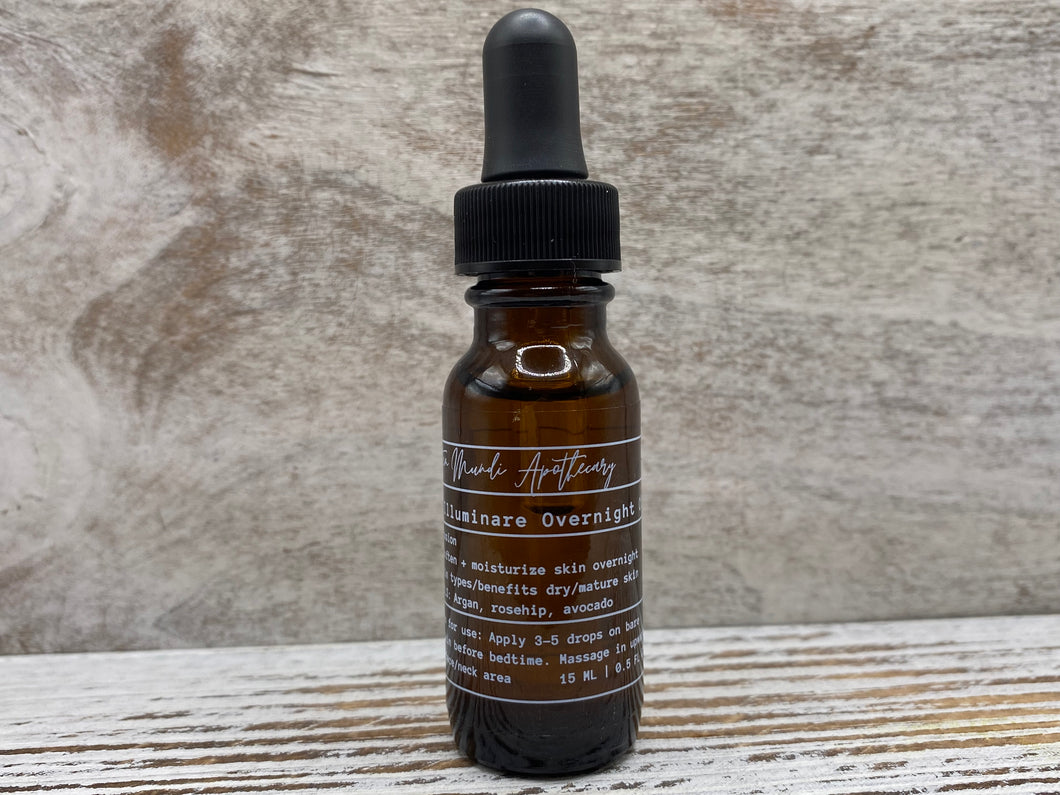 Overnight Facial Oil Illuminare Moisturize Flower Infusion /Travel Size - Septem Mundi Apothecary