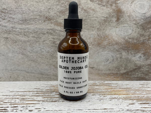 Jojoba Oil Organic Golden 100% Pure Unrefined Cold Pressed Dry Skin Unclog Pores - Septem Mundi Apothecary