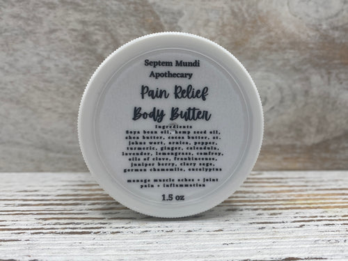 Pain Relief Body Butter Travel Size - Septem Mundi Apothecary